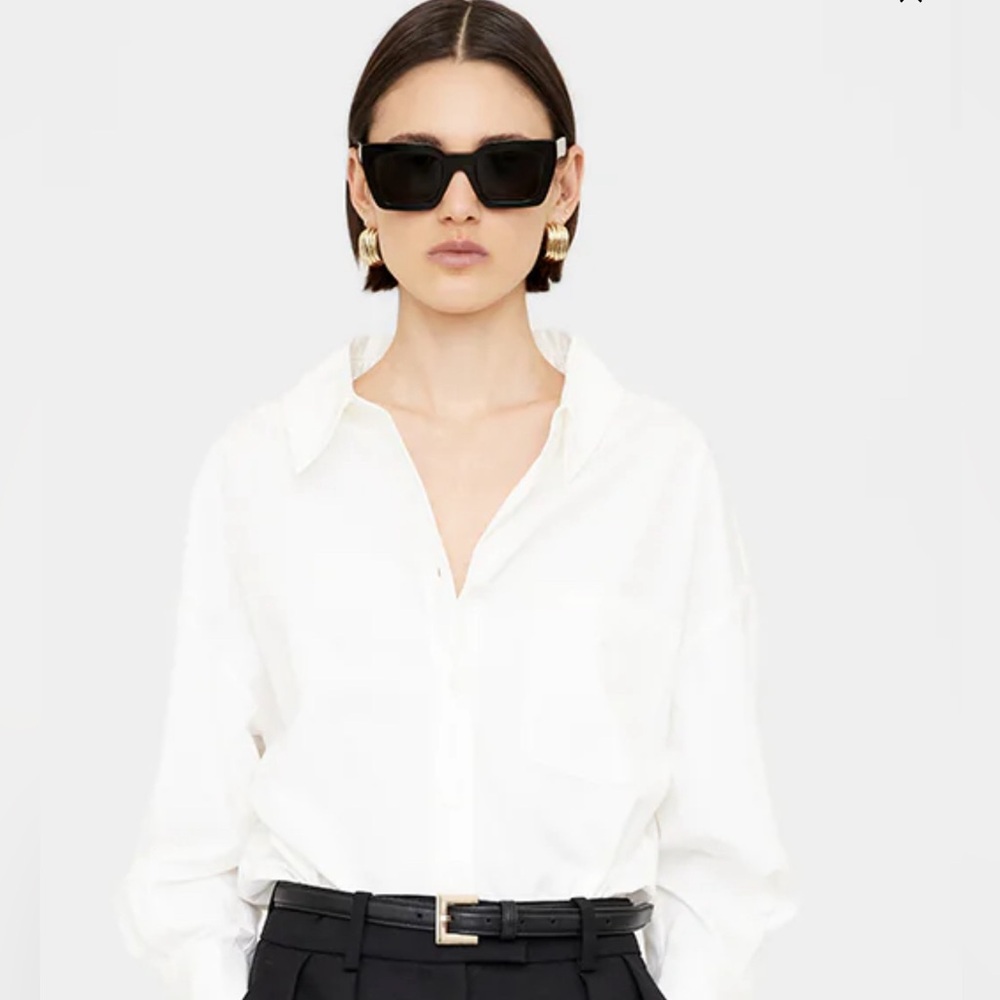 Anine Bing Mika shirt white size Large